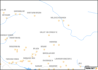 map of Mazra‘eh-ye Kalāt